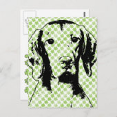 St Patricks - Vizsla Silhouette - Reagan Briefkaart (Voorkant / Achterkant)