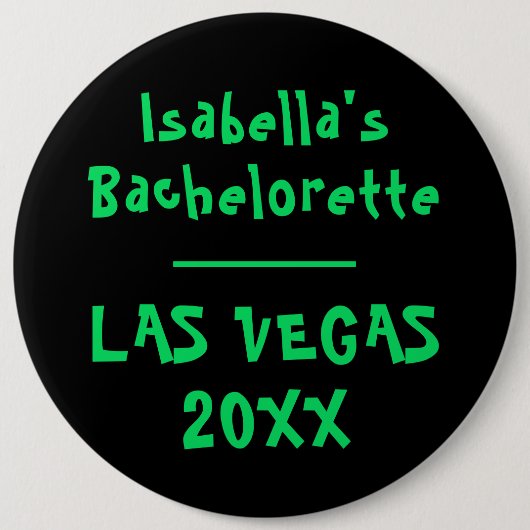 St. Patrick's vrijgezellenfeest in Vegas Neon Groe Ronde Button 6,0 Cm (Voorkant)