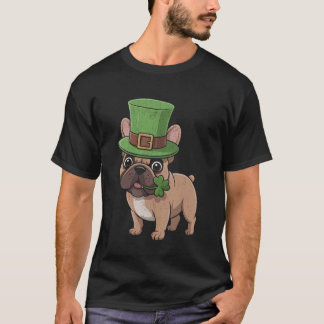 St. Patricku2019s Dag Franse Bulldog Grappig Frans T-shirt