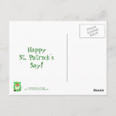 St. Pat's Day Redhead Girl Leprechaun Briefkaart (Achterkant)