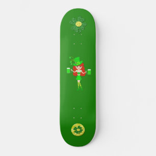 St. Pat's Day Redhead Girl Leprechaun Skateboard