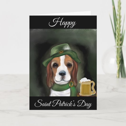 St. Patty Beagle Dog Kaart (Voorkant)