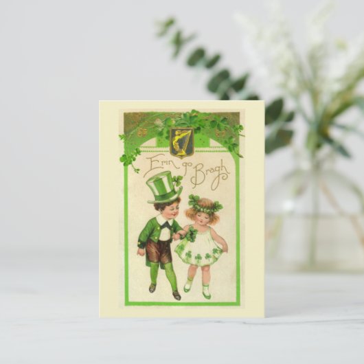  St. Patty Day Erin go Bragh Feestdagenkaart (Staand voorkant)