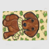 St.Patty Doxie Golfhanddoek (Horizontaal)