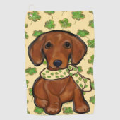 St.Patty Doxie Golfhanddoek (Voorkant)