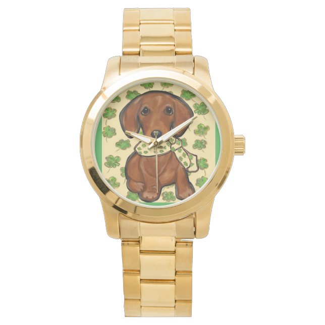 St.Patty Doxie Horloge (Voorkant)