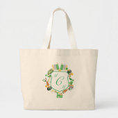St. Patty's Day Monogram Crest Canvas tas (Voorkant)