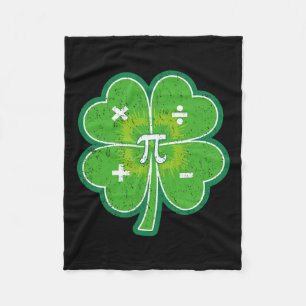 St Pattys Pi Day St Patricks Day Shamrock Lucky Ma Fleece Deken
