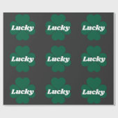 St. Patty's Shamrocks | groene geluksklaver Cadeaupapier (Vlak)