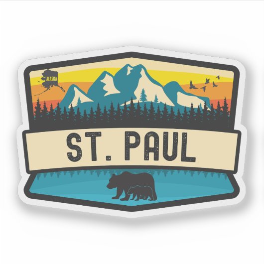 St. Paul, Alaska Sticker (Voorkant)