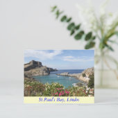 St.Paul Baai, Lindos Briefkaart (Staand voorkant)