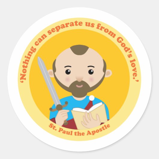 St. Paul de Apostle Ronde Sticker (Voorkant)