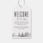 St. Paul Falls Skyline | Verwelkomingsbericht Cade Cadeaulabel (Voorkant)