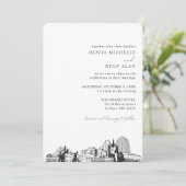 St. Paul Mariage Élégant Skyline Invitation (Debout devant)