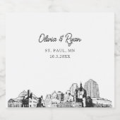 St. Paul Mariage Étiquette de Champagne personnali (Étiquettes simples)