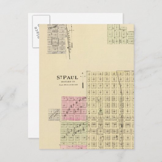 St. Paul, Marquette en St. Joe, Nebraska Briefkaart (Voorkant / Achterkant)