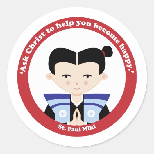 St. Paul Miki Ronde Sticker (Voorkant)