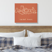 St. Paul, Minnesota Skyline Canvas Afdruk (Insitu (Slaapkamer))