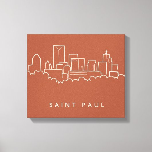 St. Paul, Minnesota Skyline Canvas Afdruk (Voorkant)