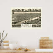 St. Paul, MN Panoramic Map - 1883 Poster (Keuken)