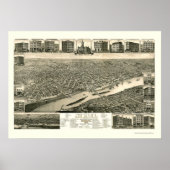 St. Paul, MN Panoramic Map - 1883 Poster (Voorkant)