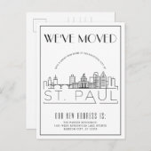 St. Paul Modern Deco | Adres Gewijzigd Aankondigingskaart (Voorkant / Achterkant)