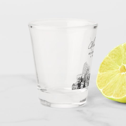 St. Paul Trouwgunst Gepersonaliseerde Proost Shot Glas (Links)