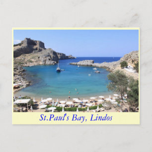 St.Paul's Bay, Lindos Briefkaart