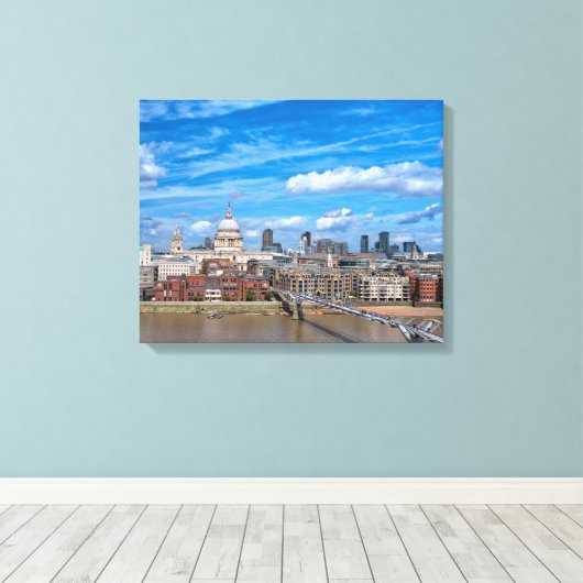 St.Paul's Cathedraal Canvas Print (Insitu (Houten vloer))