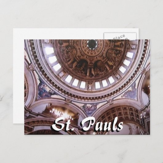 St Pauls cathedraal interior London briefkaart (Voorkant / Achterkant)