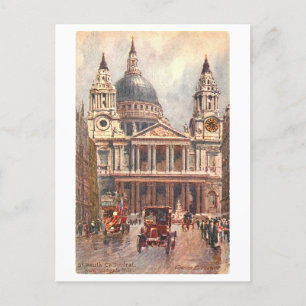 St. Paul's Cathedral in het  Briefkaart van Londen
