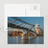 St Pauls en de Millenium-brug Briefkaart (Voorkant / Achterkant)
