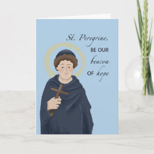 St. Peregrine Patron Saint Cancer Beacon of Hope Kaart