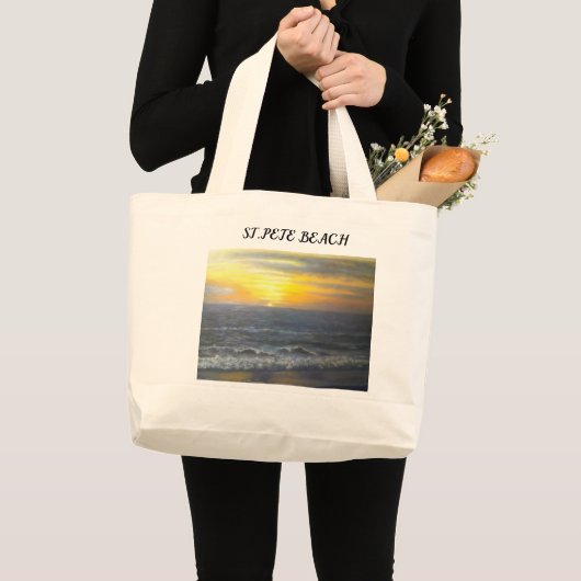 "ST. PETE BEACH CANVAS TAS" GROTE TOTE BAG (Voorkant (product))