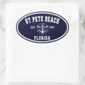 St Pete Beach Florida Fl  Ovale Sticker (Tas)