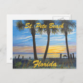 "ST. PETE BEACH FLORIDA PALMS BRIEFKAART" BRIEFKAART (Voorkant / Achterkant)