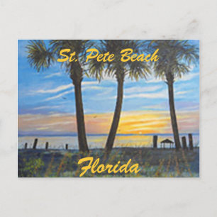 "ST. PETE BEACH FLORIDA PALMS BRIEFKAART" BRIEFKAART