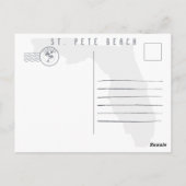 St. Pete Beach Florida Retro Sunset Palm Tree 60's Briefkaart (Achterkant)