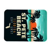 St. Pete Beach Florida Retro Sunset Palm Tree 60's Magneet (Horizontaal)