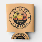 St. Pete Beach Florida Souvenir Palm Tree Blikjeskoeler (Achterkant)