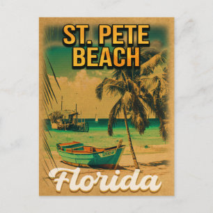 St. Pete Beach Florida Souvenir Palm Trees Briefkaart