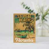 St. Pete Beach Florida Souvenir Palm Trees Briefkaart (Staand voorkant)