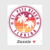 St. Pete Beach Florida Souvenir  Palm Trees Sticker (Vel)