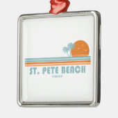 St. Pete Beach Florida Sun Palm Trees Metalen Ornament (Links)
