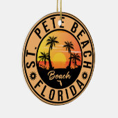 St Pete Beach Florida Sunset Paradise  Keramisch Ornament (Rechts)