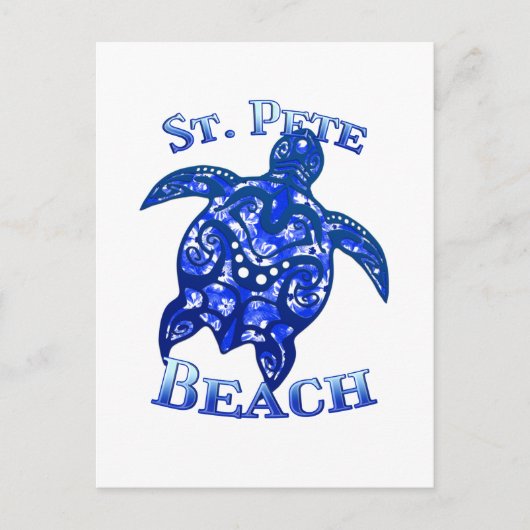 St Pete Beach Florida Vacation Tribal Turtle Briefkaart (Voorkant)