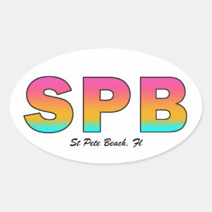 St Pete Beach ovale sticker