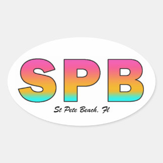 St Pete Beach ovale sticker