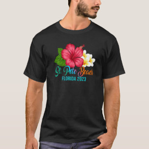 St Pete Beach Vacation Florida Tropical Hibiscus F T-shirt