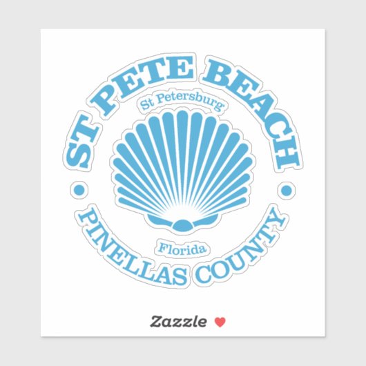 St Pete Beach (zeeschelp) Sticker (Vel)